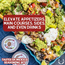 Load image into Gallery viewer, Mexican Seasoning Gift Set - Tastes of Mexico - Artisanal Spice Blends Six Pack Collections &amp; Gift Sets Gustus Vitae