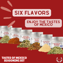 Load image into Gallery viewer, Mexican Seasoning Gift Set - Tastes of Mexico - Artisanal Spice Blends Six Pack Collections &amp; Gift Sets Gustus Vitae