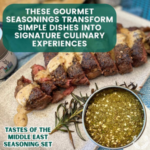 Middle Eastern Seasoning Gift Set - Tastes of The Middle East - Artisanal Spice Blends Six Pack Collections & Gift Sets Gustus Vitae