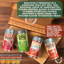 Load image into Gallery viewer, Pizza, Pasta &amp; Garlic Bread Seasonings | Gift Set of 4 Spice Blends Collections &amp; Gift Sets Gustus Vitae