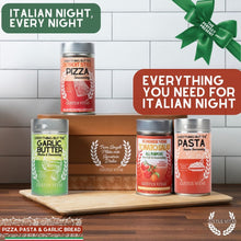 Load image into Gallery viewer, Pizza, Pasta &amp; Garlic Bread Seasonings | Gift Set of 4 Spice Blends Collections &amp; Gift Sets Gustus Vitae