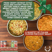 Load image into Gallery viewer, Pizza, Pasta &amp; Garlic Bread Seasonings | Gift Set of 4 Spice Blends Collections &amp; Gift Sets Gustus Vitae