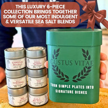 Load image into Gallery viewer, Pro Series BBQ &amp; Grilling Sea Salts Gift Box | Gift Packaged Sea Salts Collection | Set of 6 Collections &amp; Gift Sets Gustus Vitae