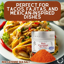 Load image into Gallery viewer, Red Cayenne Sea Salt Gourmet Salts Gustus Vitae