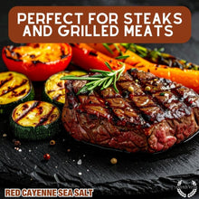 Load image into Gallery viewer, Red Cayenne Sea Salt Gourmet Salts Gustus Vitae