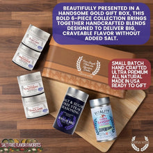 Load image into Gallery viewer, Salt Free Flavor Favorites | Gourmet Seasoning Gift Set | 6 Pack | XL Spices &amp; Magnetic Tins Collections &amp; Gift Sets Gustus Vitae