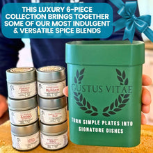 Load image into Gallery viewer, Signature Grilling Seasonings &amp; BBQ Rubs Gift Box | Gift Packaged Seasoning Collection | Set of 6 Collections &amp; Gift Sets Gustus Vitae