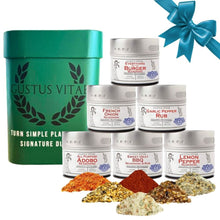 Load image into Gallery viewer, Signature Grilling Seasonings &amp; BBQ Rubs Gift Box | Gift Packaged Seasoning Collection | Set of 6 Collections &amp; Gift Sets Gustus Vitae