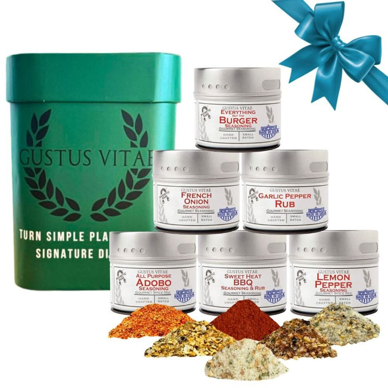 Signature Grilling Seasonings & BBQ Rubs Gift Box | Gift Packaged Seasoning Collection | Set of 6