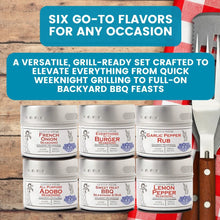 Load image into Gallery viewer, Signature Grilling Seasonings &amp; BBQ Rubs Gift Box | Gift Packaged Seasoning Collection | Set of 6 (Copy) Collections &amp; Gift Sets Gustus Vitae