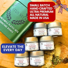 Load image into Gallery viewer, Snack-time Celebrations: Made in the USA Signature Spices| Gift Packaged Seasoning Collection | Set of 6 Collections &amp; Gift Sets Gustus Vitae