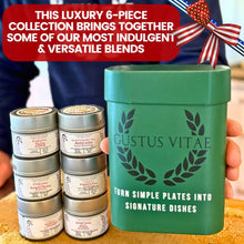 Load image into Gallery viewer, Snack-time Celebrations: Made in the USA Signature Spices| Gift Packaged Seasoning Collection | Set of 6 Collections &amp; Gift Sets Gustus Vitae