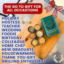 Load image into Gallery viewer, Snack-time Celebrations: Made in the USA Signature Spices| Gift Packaged Seasoning Collection | Set of 6 Collections &amp; Gift Sets Gustus Vitae