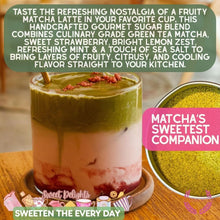 Load image into Gallery viewer, Strawberry Lemon Matcha Sugar | Sweet Delights Gourmet Sugar, Matcha &amp; Spice Gustus Vitae