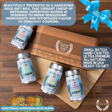 Load image into Gallery viewer, Vitality Superfood Spices Gift Set of 4 | Wellness Blends Collections &amp; Gift Sets Gustus Vitae