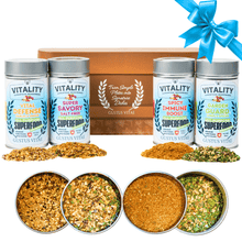 Load image into Gallery viewer, Vitality Superfood Spices Gift Set of 4 | Wellness Blends Collections &amp; Gift Sets Gustus Vitae