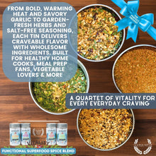 Load image into Gallery viewer, Vitality Superfood Spices Gift Set of 4 | Wellness Blends Collections &amp; Gift Sets Gustus Vitae