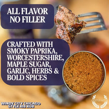 Load image into Gallery viewer, Windy City Chicago Style Rib Rub Seasoning | Bougie BBQ Rub Gustus Vitae