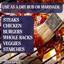 Load image into Gallery viewer, Windy City Chicago Style Rib Rub Seasoning | Bougie BBQ Rub Gustus Vitae
