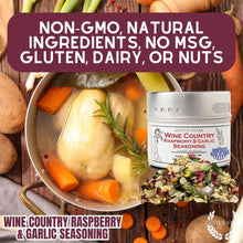 Load image into Gallery viewer, Wine Country Raspberry &amp; Garlic Seasoning Gourmet Seasonings Gustus Vitae