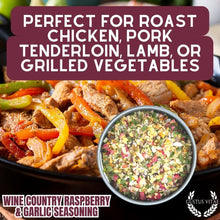 Load image into Gallery viewer, Wine Country Raspberry &amp; Garlic Seasoning Gourmet Seasonings Gustus Vitae