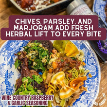 Load image into Gallery viewer, Wine Country Raspberry &amp; Garlic Seasoning Gourmet Seasonings Gustus Vitae