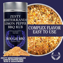 Load image into Gallery viewer, Zesty Mediterranean Lemon Pepper BBQ Rub &amp; Seasoning Bougie BBQ Gustus Vitae