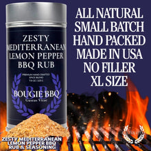 Load image into Gallery viewer, Zesty Mediterranean Lemon Pepper BBQ Rub &amp; Seasoning Bougie BBQ Gustus Vitae