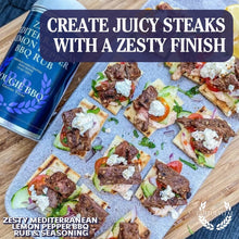 Load image into Gallery viewer, Zesty Mediterranean Lemon Pepper BBQ Rub &amp; Seasoning Bougie BBQ Gustus Vitae