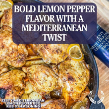 Load image into Gallery viewer, Zesty Mediterranean Lemon Pepper BBQ Rub &amp; Seasoning Bougie BBQ Gustus Vitae