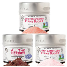 Load image into Gallery viewer, Beauty Fruit Cane Sugars - 3 Pack Artisan Infused Cane Sugars Collection Collections &amp; Gift Sets Gustus Vitae