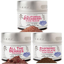 Load image into Gallery viewer, Berry Delicious Cane Sugar Collection - 3 Tins Collections &amp; Gift Sets Gustus Vitae
