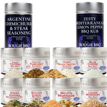 Load image into Gallery viewer, Chuck&#39;s Picks | 10 Pack Collection | Authentic Gourmet Seasonings and Spice Blends Collections &amp; Gift Sets Gustus Vitae