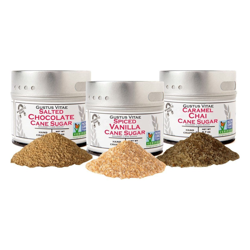 Coffee's BFF - 3 Artisan Infused Cane Sugars Collections & Gift Sets Gustus Vitae