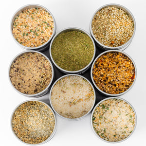 Deluxe Home Chef Flavor Kit | 8 Gourmet Seasonings & Salts In A Handsome Gift Tin Collections & Gift Sets Gustus Vitae