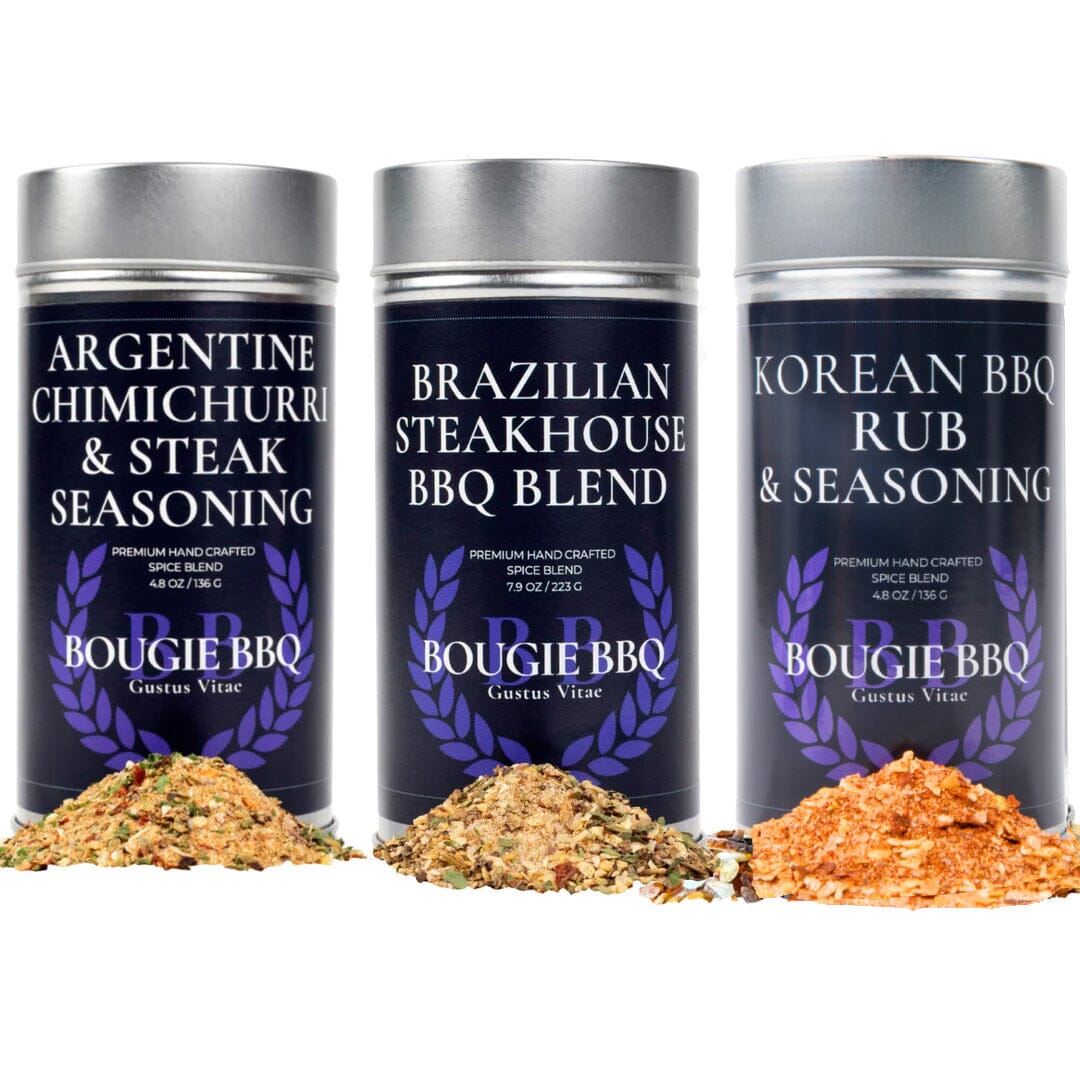 Deluxe Steak & Beef BBQ Seasonings Collection - 3 Pack | Bougie BBQ | Gourmet Seasoning Pack | Artisanal Spice Blends | All Natural, No MSG, Fillers