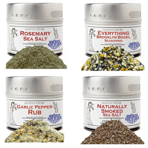 Essential Summer Spices & Sea Salts Pantry Upgrade | Set of 4 Collections & Gift Sets Gustus Vitae