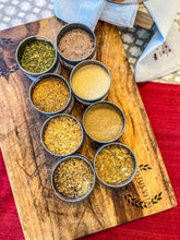 Load image into Gallery viewer, Fancy Proteins &amp; Truffled Sides Luxury Gift Pack | 8 Gourmet Seasonings &amp; Salts In A Handsome Gift Tin Collections &amp; Gift Sets Gustus Vitae