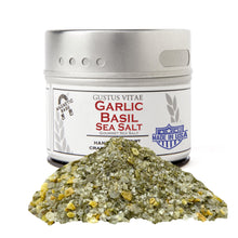 Load image into Gallery viewer, Garlic Basil Sea Salt Gourmet Salts Gustus Vitae