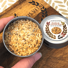 Load image into Gallery viewer, Garlic Pepper Rub Gourmet Seasonings Gustus Vitae