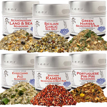 Load image into Gallery viewer, Global Foodie Favorites | World-Spanning 6 Pack Collection | Authentic Gourmet Seasonings and Spice Blends Collections &amp; Gift Sets Gustus Vitae