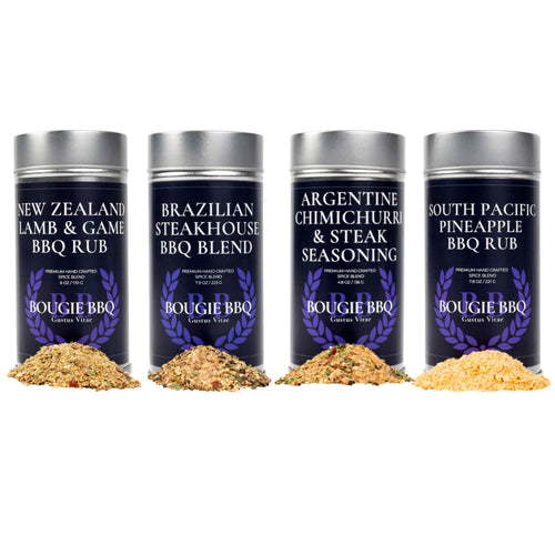 Global Gourmet BBQ Collection - 4 Pack Gourmet Seasonings Gustus Vitae