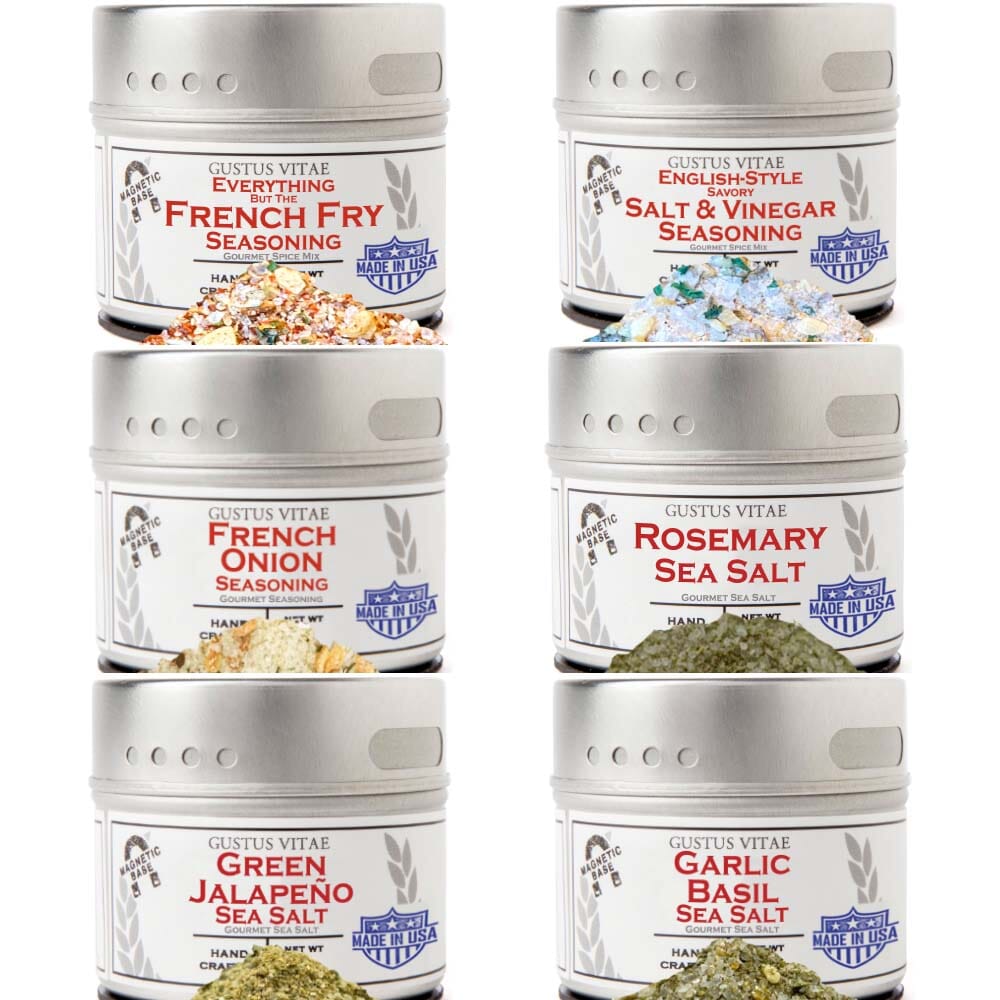 Gourmet French Fry Seasoning Set - Six Pack Collections & Gift Sets Gustus Vitae