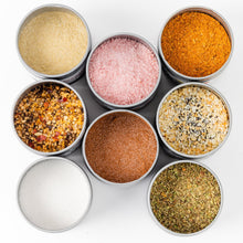 Load image into Gallery viewer, Gourmet Pantry Essentials Gift Pack | 8 Gourmet Seasonings &amp; Salts In A Handsome Gift Tin Collections &amp; Gift Sets Gustus Vitae