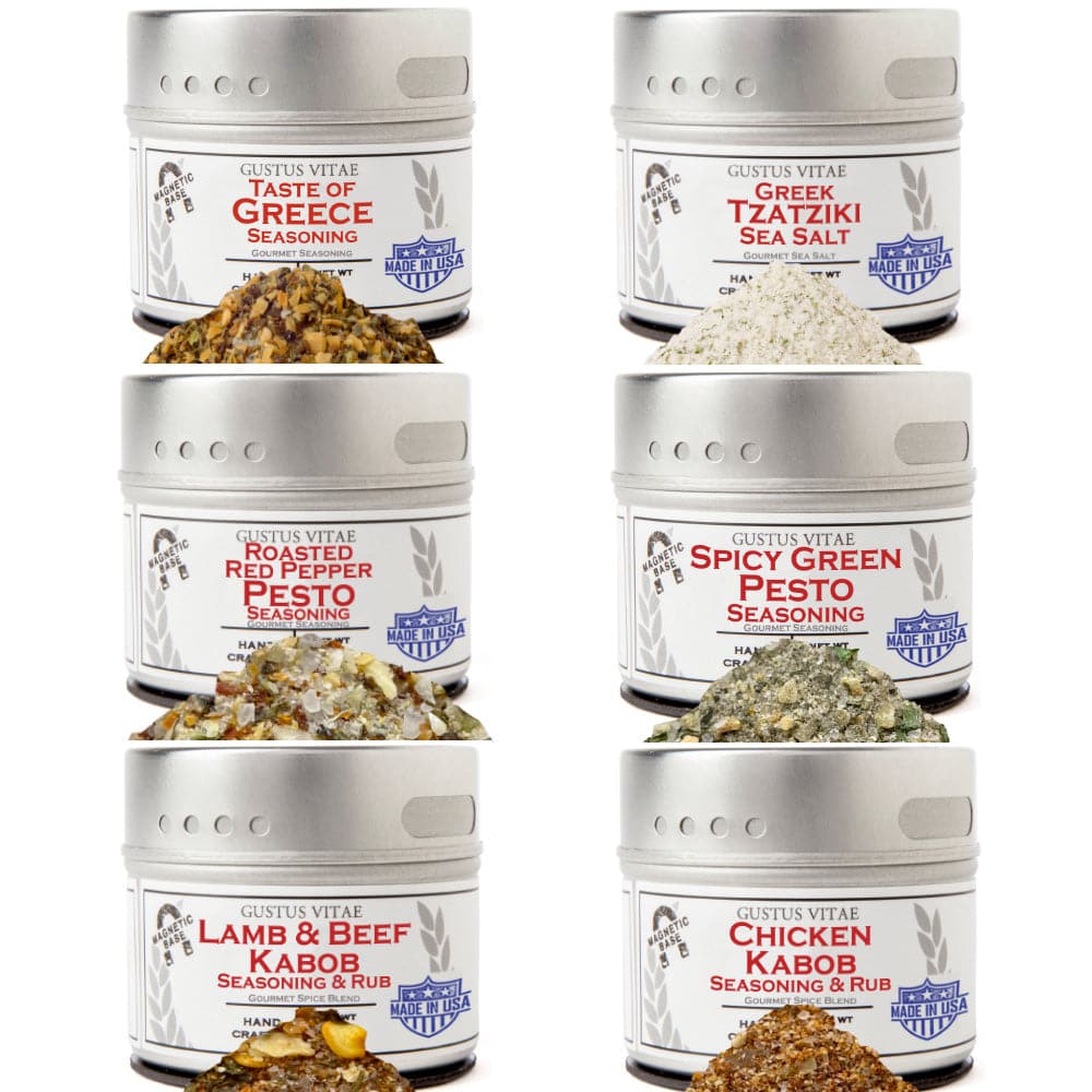 Greek Seasoning Gift Set - Tastes of Greece - Artisanal Spice Blends Six  Pack