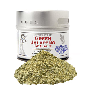 Green Jalapeño Sea Salt Gourmet Salts Gustus Vitae
