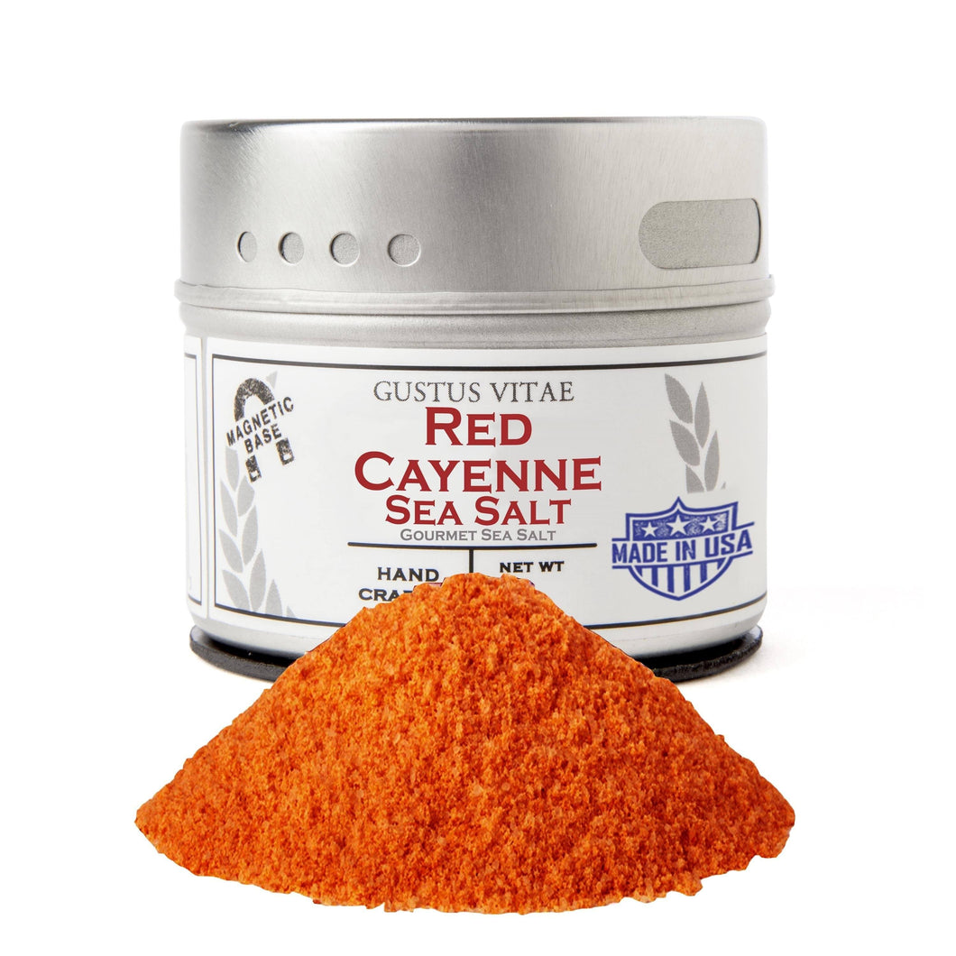 Red Cayenne Sea Salt Gourmet Salts Gustus Vitae