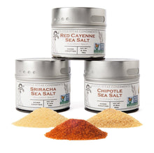 Load image into Gallery viewer, Red Hot Sea Salts Collection - 3 Tins Collections &amp; Gift Sets Gustus Vitae