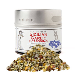 Sicilian Garlic Seasoning Gourmet Seasonings Gustus Vitae