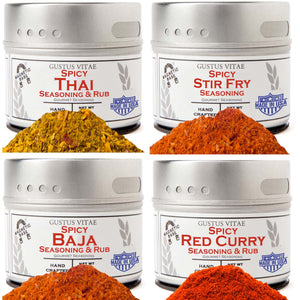 Spicy One Pot Wonders | Complete 4 Pack Collection | Authentic Gourmet Seasonings and Spice Blends Collections & Gift Sets Gustus Vitae